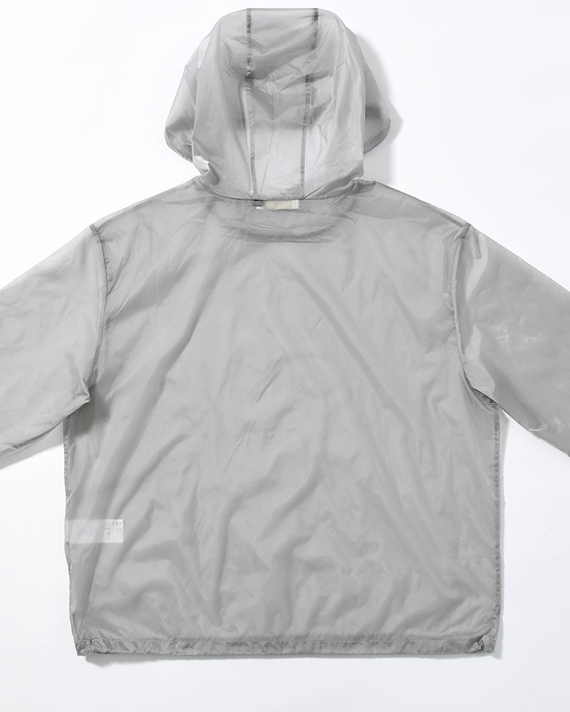 SHEER HOODIE ANORAK -GREY-