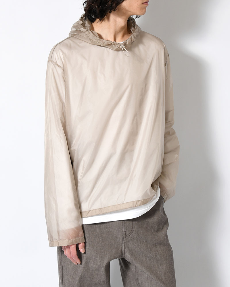 SHEER HOODIE ANORAK -BEIGE-