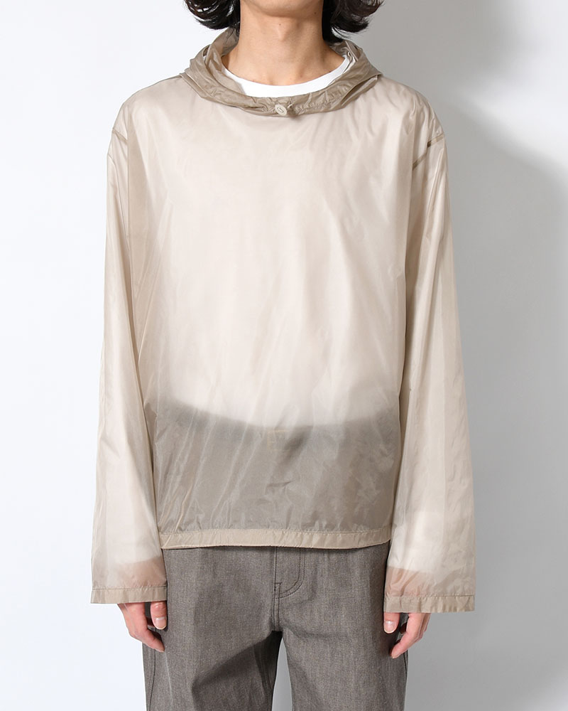 SHEER HOODIE ANORAK -BEIGE-