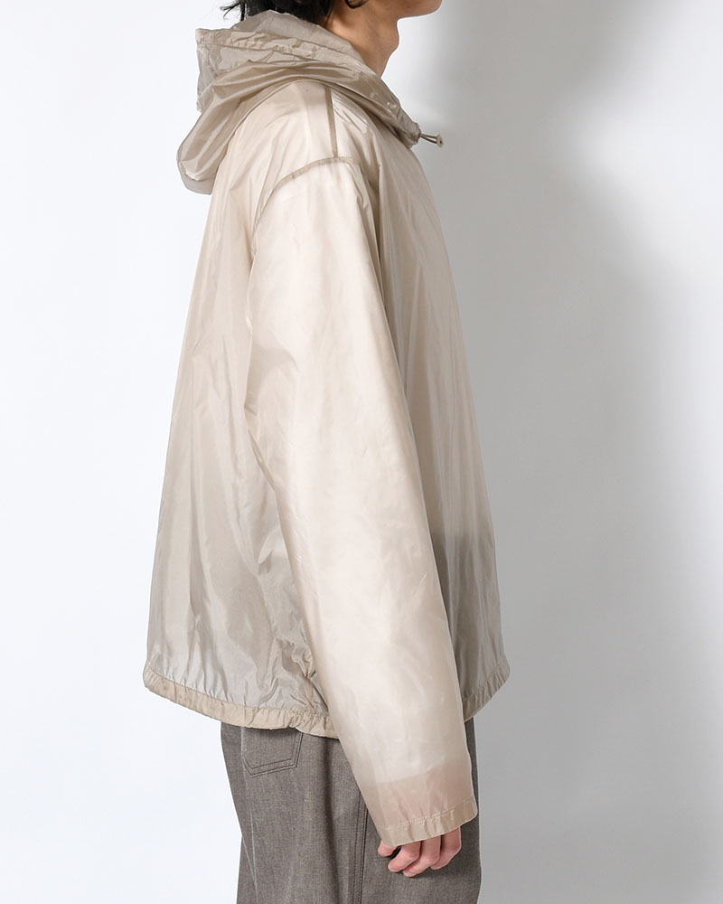 SHEER HOODIE ANORAK -BEIGE-
