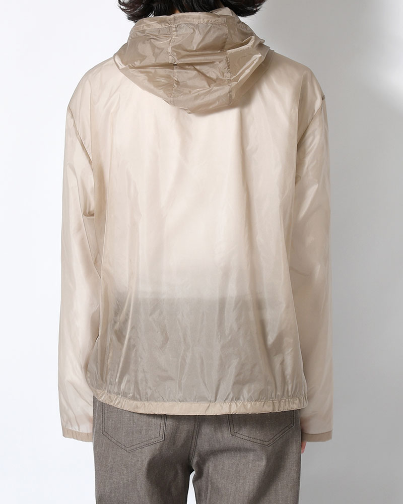 SHEER HOODIE ANORAK -BEIGE-