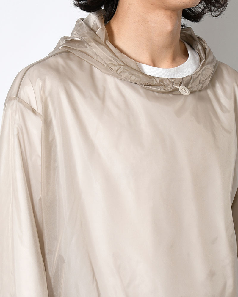 SHEER HOODIE ANORAK -BEIGE-