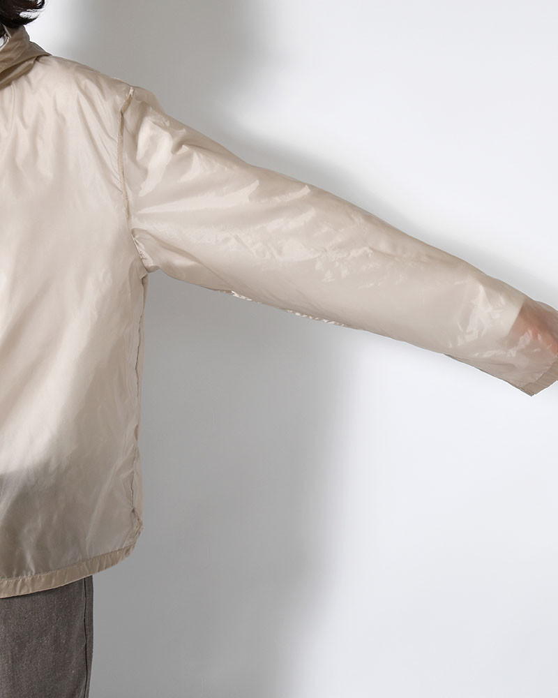 SHEER HOODIE ANORAK -BEIGE-
