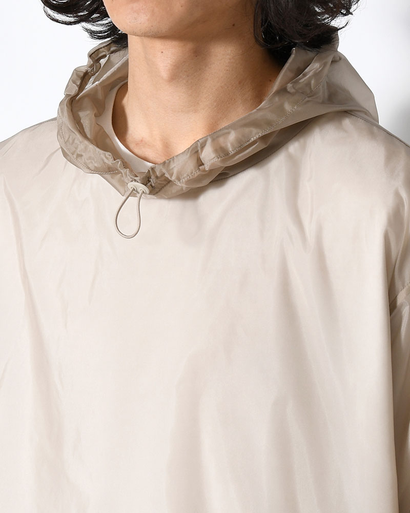 SHEER HOODIE ANORAK -BEIGE-