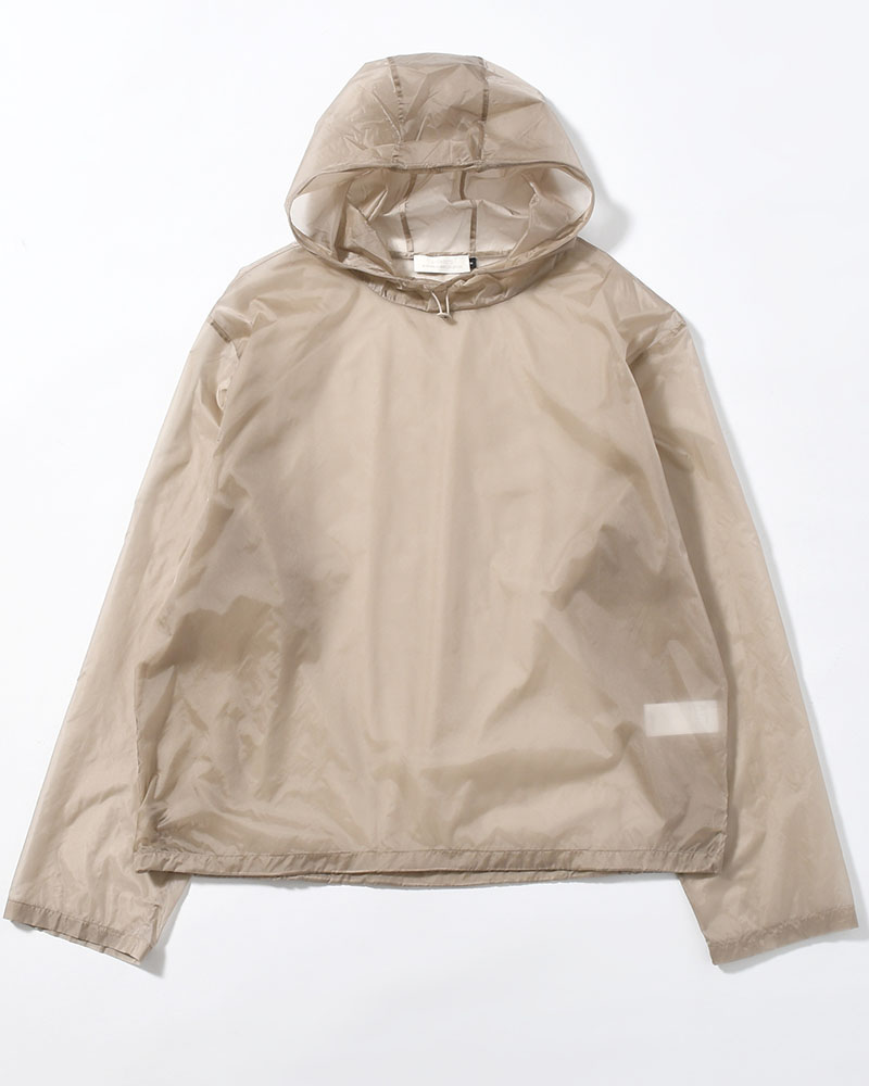 SHEER HOODIE ANORAK -BEIGE-