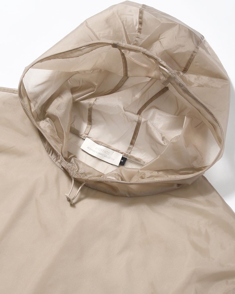 SHEER HOODIE ANORAK -BEIGE-