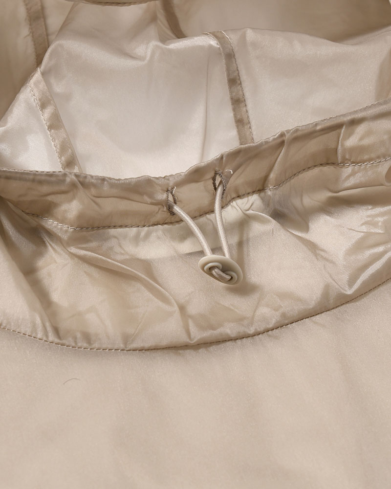 SHEER HOODIE ANORAK -BEIGE-