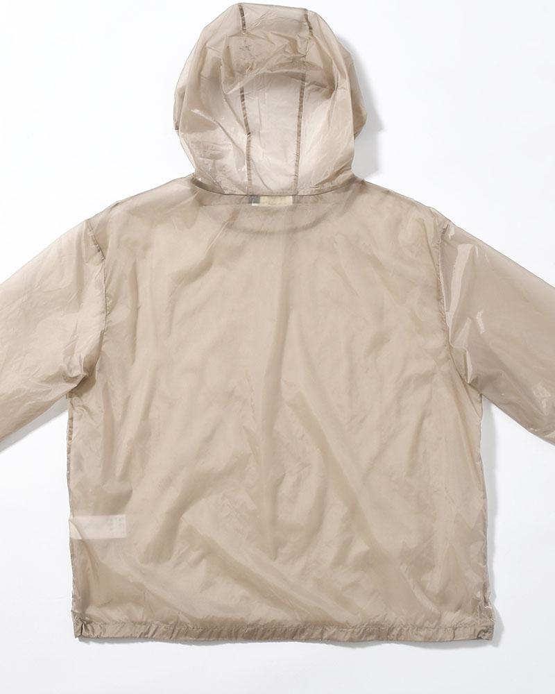 SHEER HOODIE ANORAK -BEIGE-