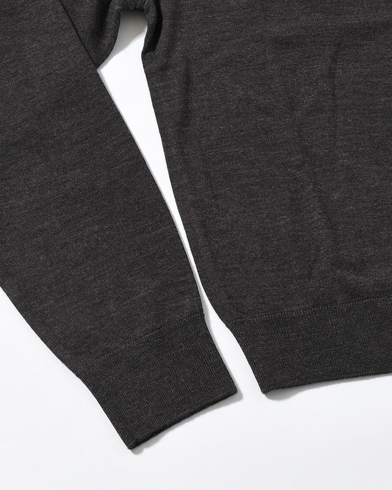 MENS WOOL CARDIGAN -CHARCOAL-