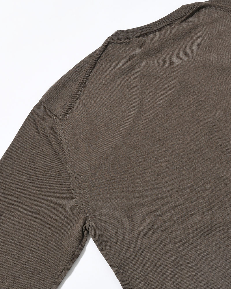 MENS WOOL CARDIGAN -BROWN-