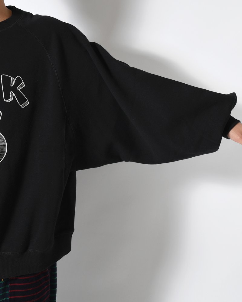 LOOSE WING-SWEAT -BLACK-