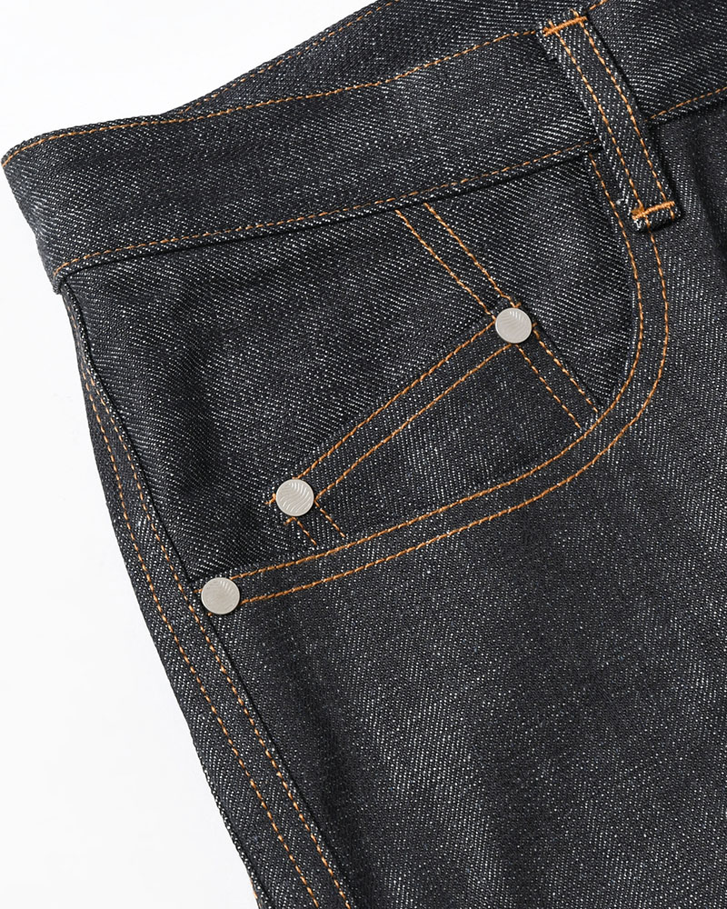 3D TWISTED WIDE LEG JEANS -RAW INDIGO-