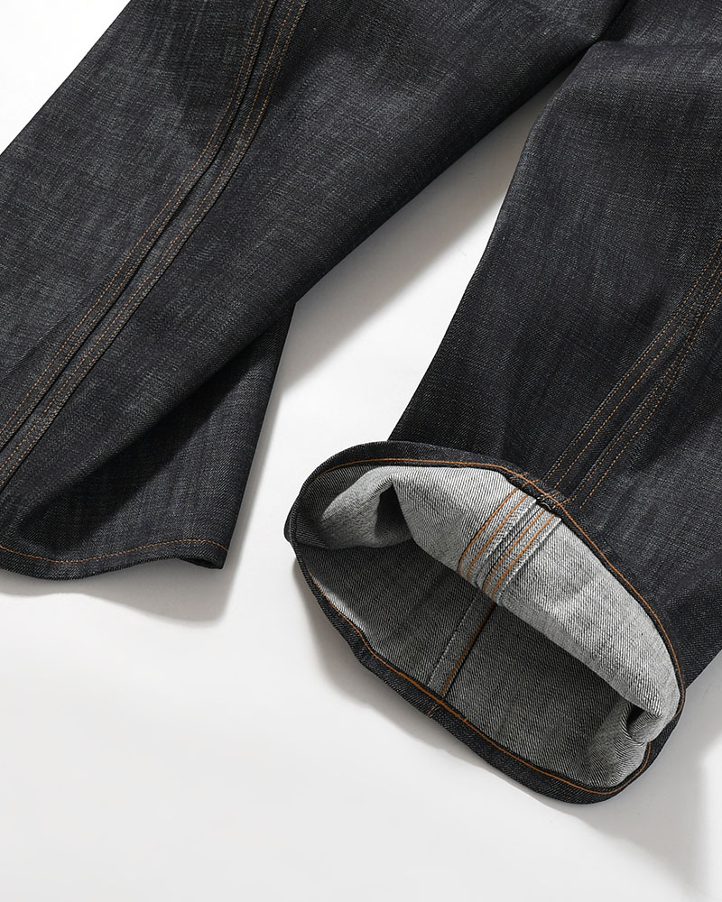 3D TWISTED WIDE LEG JEANS -RAW INDIGO-