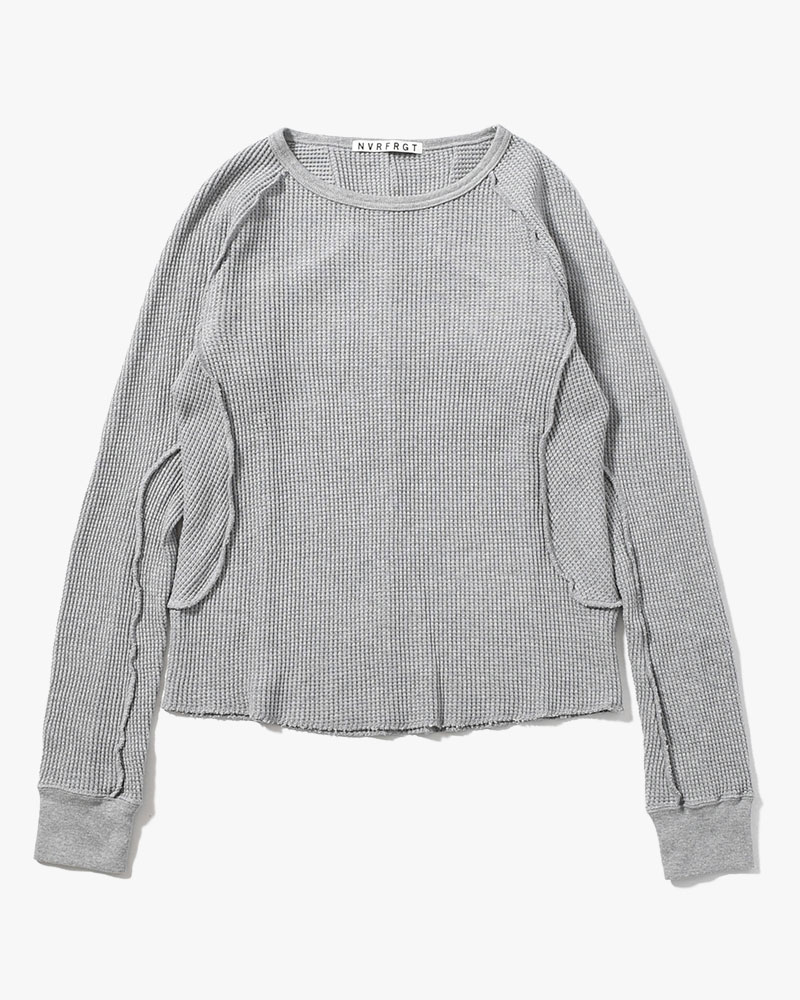 WAFFLE THERMAL LONG SLEEVE T-SHIRT -H.GREY-