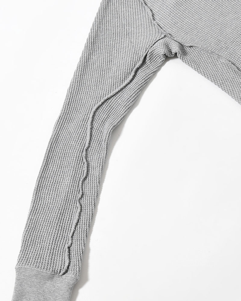 WAFFLE THERMAL LONG SLEEVE T-SHIRT -H.GREY-