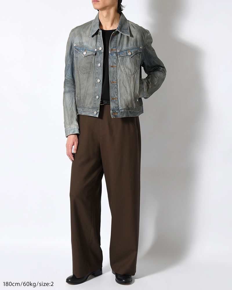 DENIM TRUCKER JACKET -DIRTY FADED INDIGO-