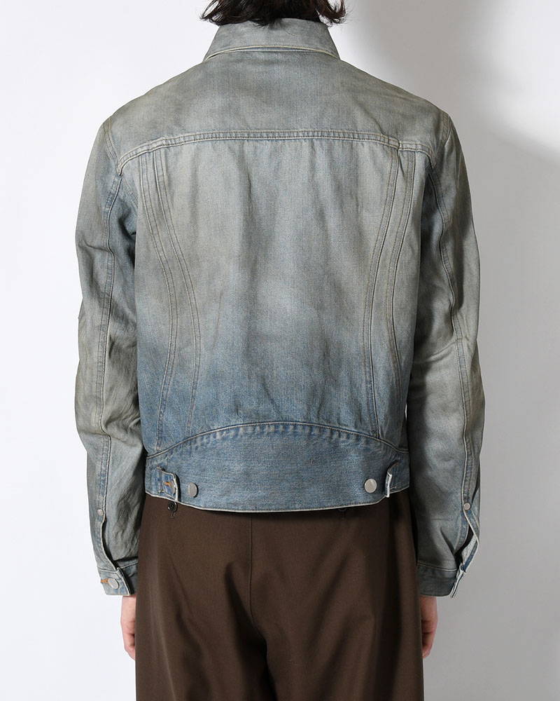DENIM TRUCKER JACKET -DIRTY FADED INDIGO-