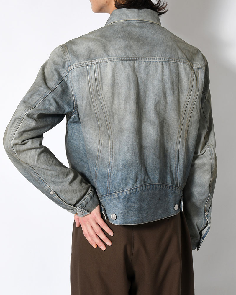 DENIM TRUCKER JACKET -DIRTY FADED INDIGO-