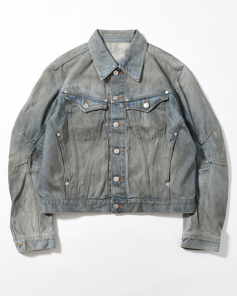 DENIM TRUCKER JACKET -DIRTY FADED INDIGO-