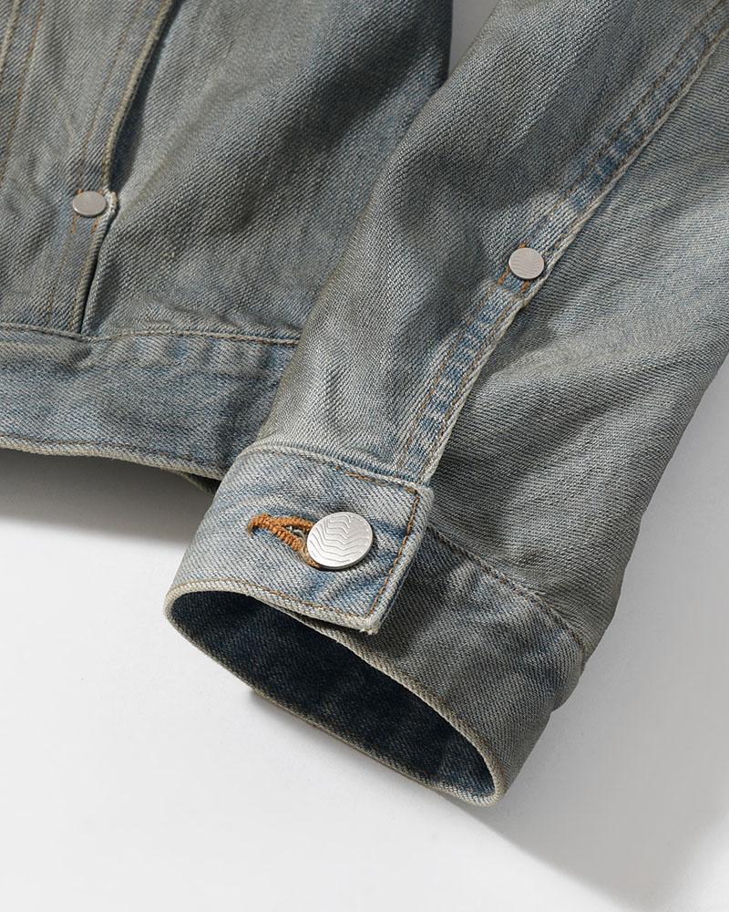 DENIM TRUCKER JACKET -DIRTY FADED INDIGO-