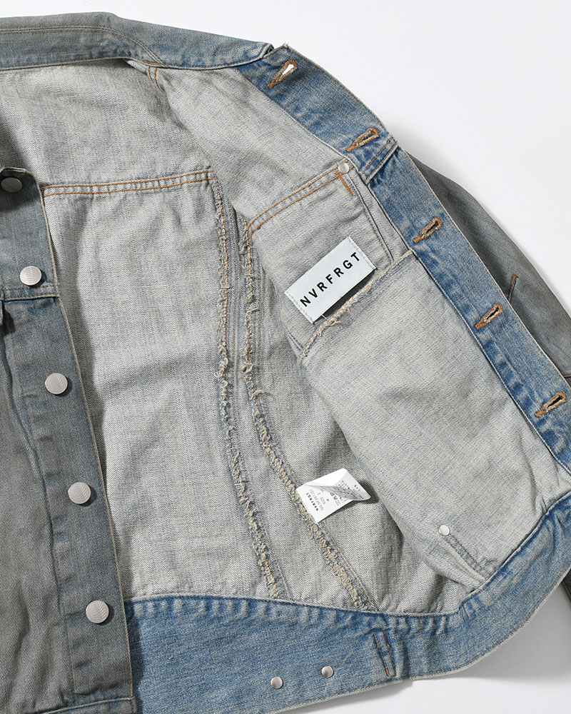 DENIM TRUCKER JACKET -DIRTY FADED INDIGO-