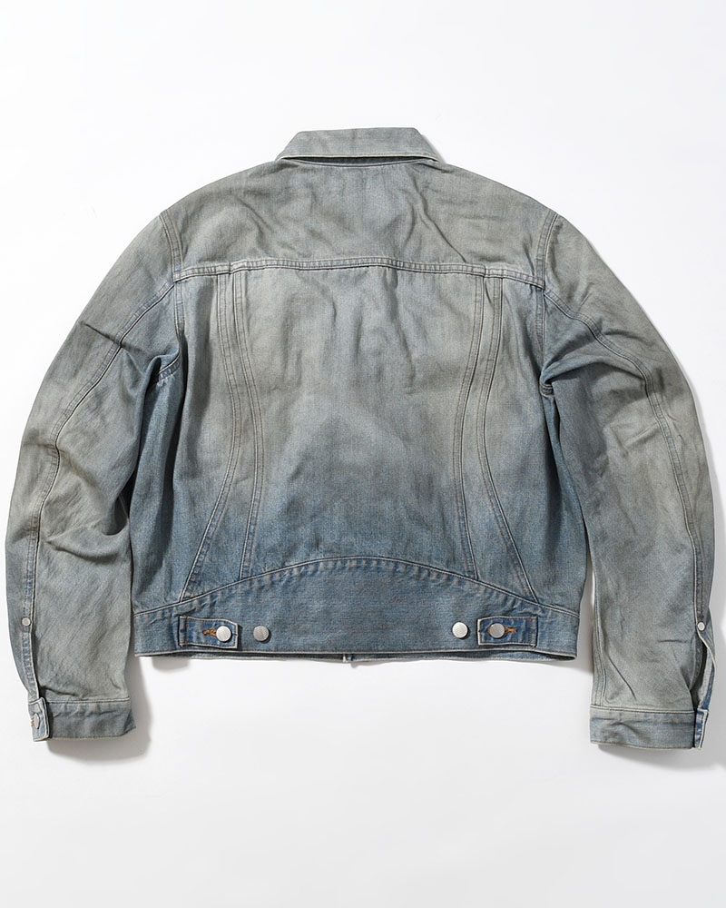 DENIM TRUCKER JACKET -DIRTY FADED INDIGO-
