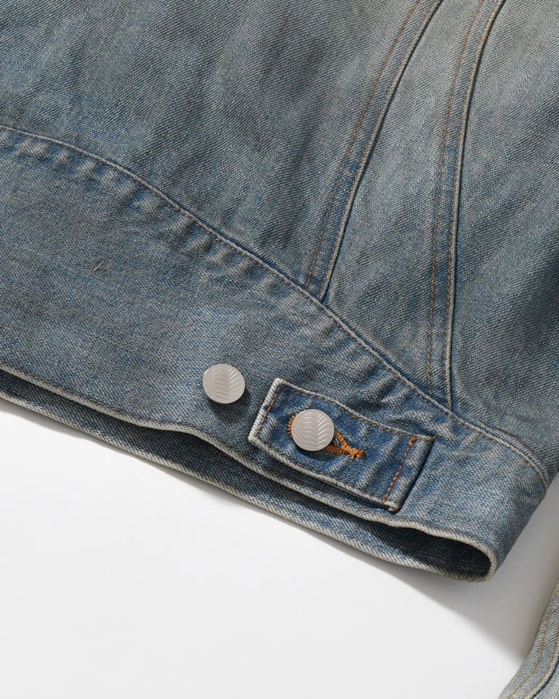 DENIM TRUCKER JACKET -DIRTY FADED INDIGO-