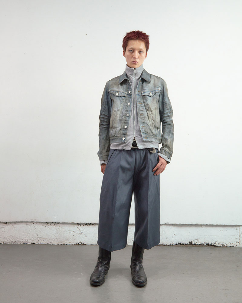 DENIM TRUCKER JACKET -DIRTY FADED INDIGO-