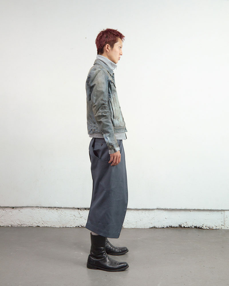 DENIM TRUCKER JACKET -DIRTY FADED INDIGO-