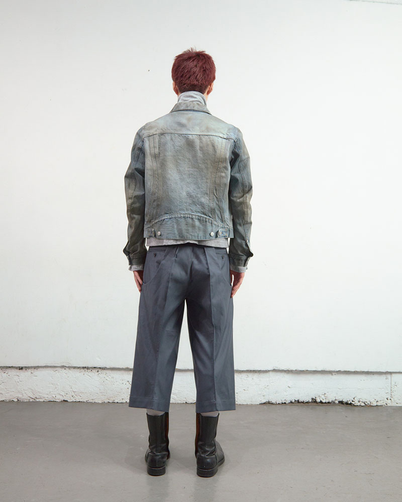 DENIM TRUCKER JACKET -DIRTY FADED INDIGO-