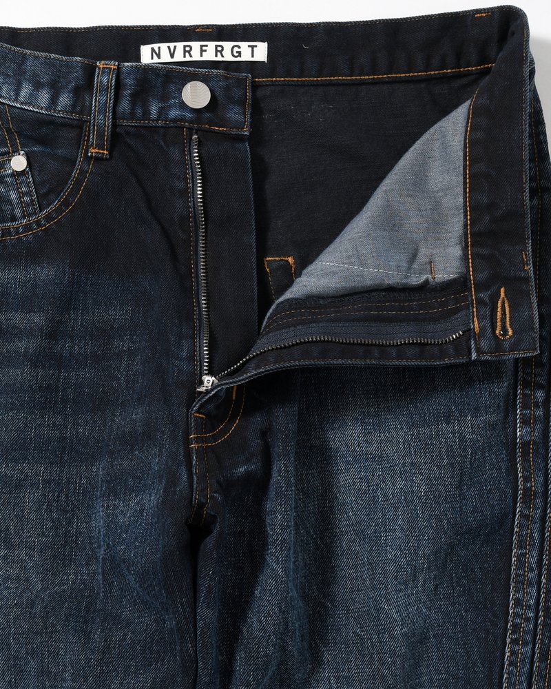 3D TWISTED WIDE LEG JEANS -DARK FADED INDIGO-