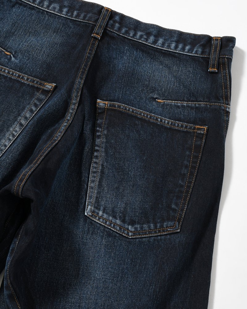 3D TWISTED WIDE LEG JEANS -DARK FADED INDIGO-