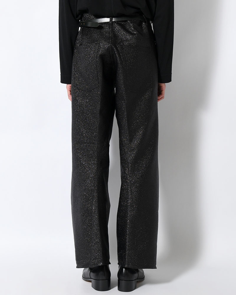 GLITTER TWILL 3D TWISTED WIDE -BLACK-