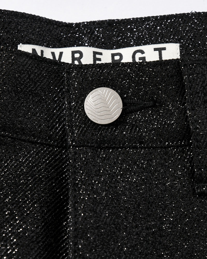 GLITTER TWILL 3D TWISTED WIDE -BLACK-