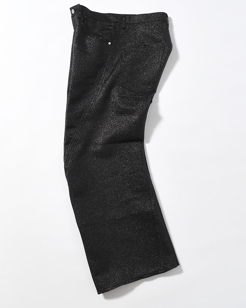 GLITTER TWILL 3D TWISTED WIDE -BLACK-