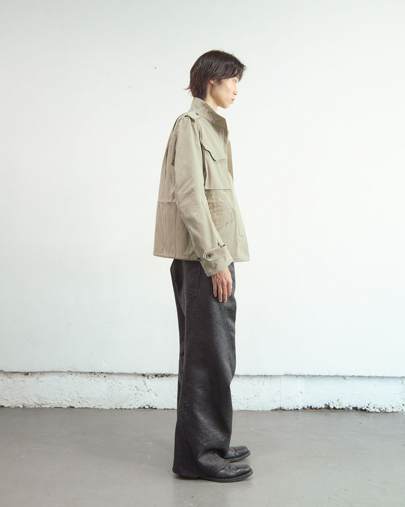 GLITTER TWILL 3D TWISTED WIDE -BLACK-