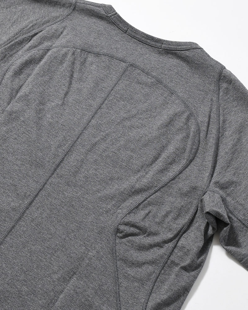 PANELLED HALF SLEEVE T-SHIRT -CHARCOAL-