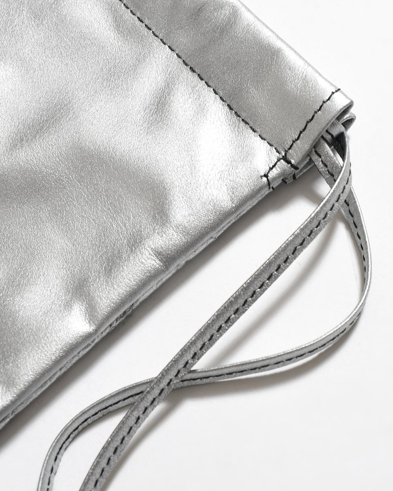 WPM SHIBORI KINCHAKU "WATERPROOF" -SILVER-