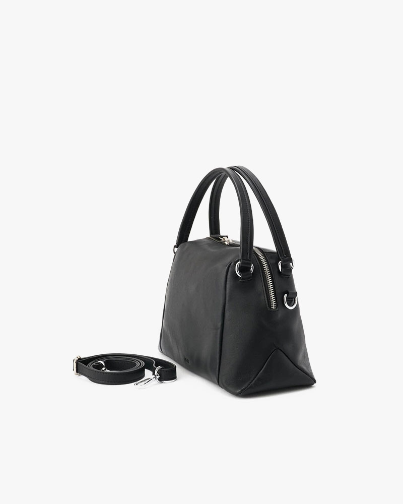 MINI BOSTON SHOULDER BAG -BLACK-