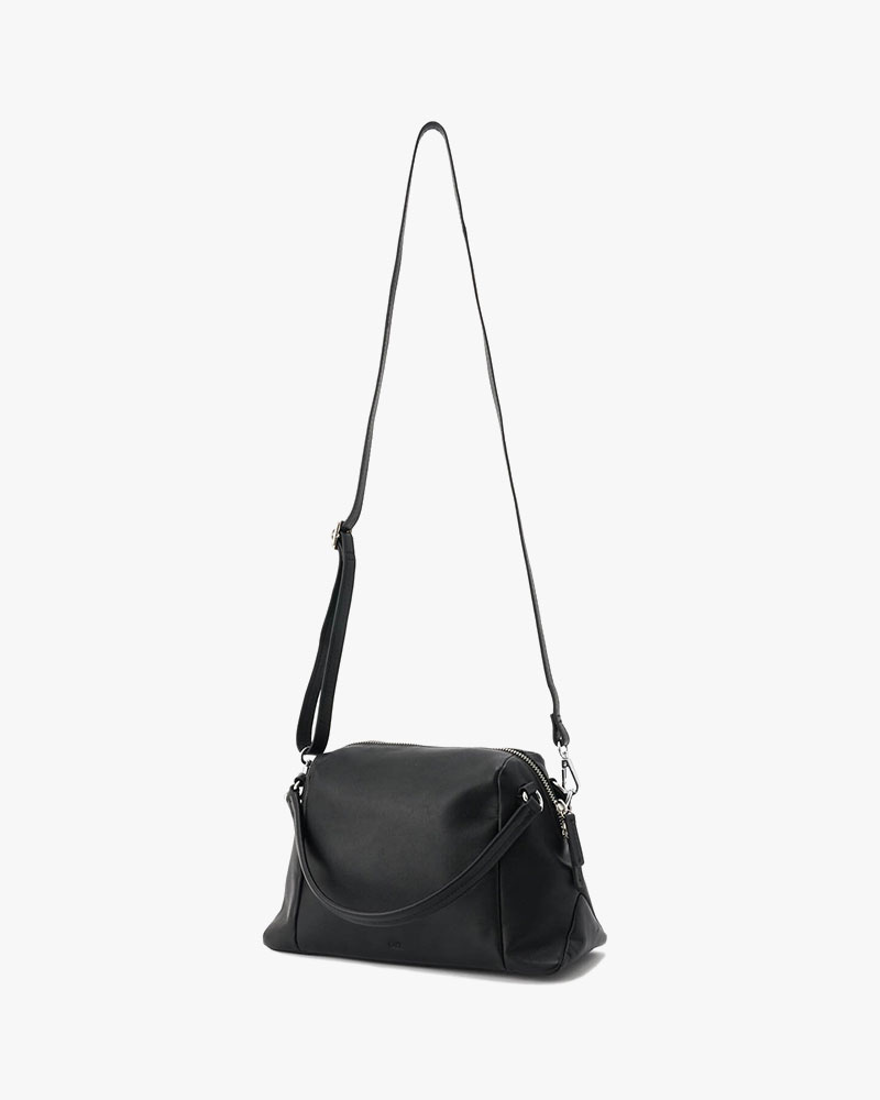 MINI BOSTON SHOULDER BAG -BLACK-