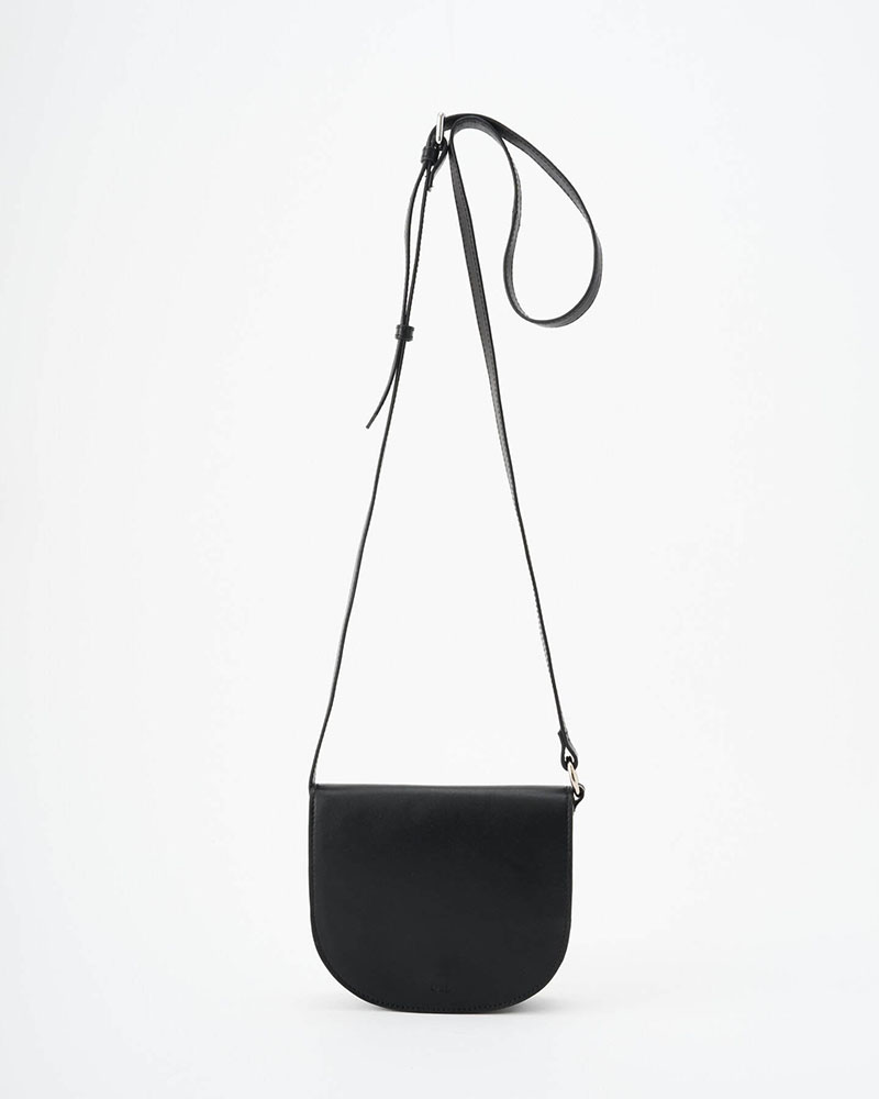 MINI FLAP SHOULDER BAG -BLACK-