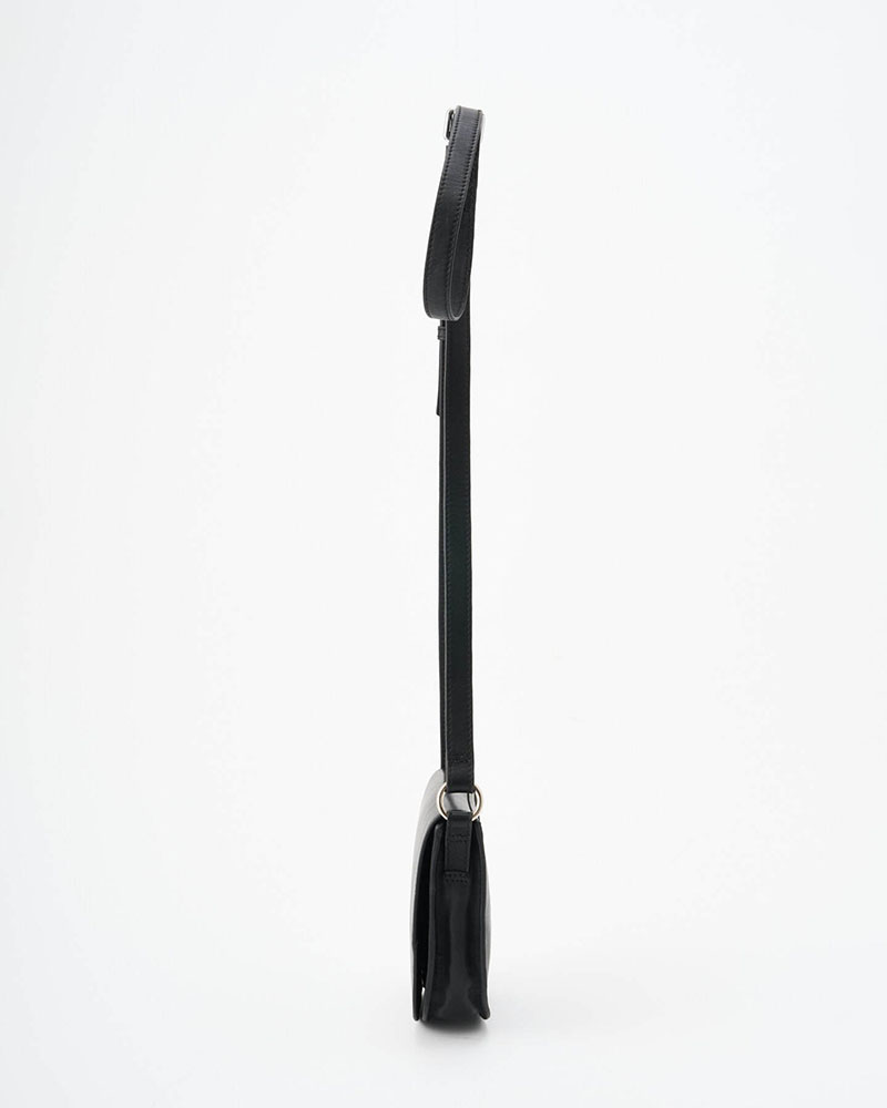 MINI FLAP SHOULDER BAG -BLACK-