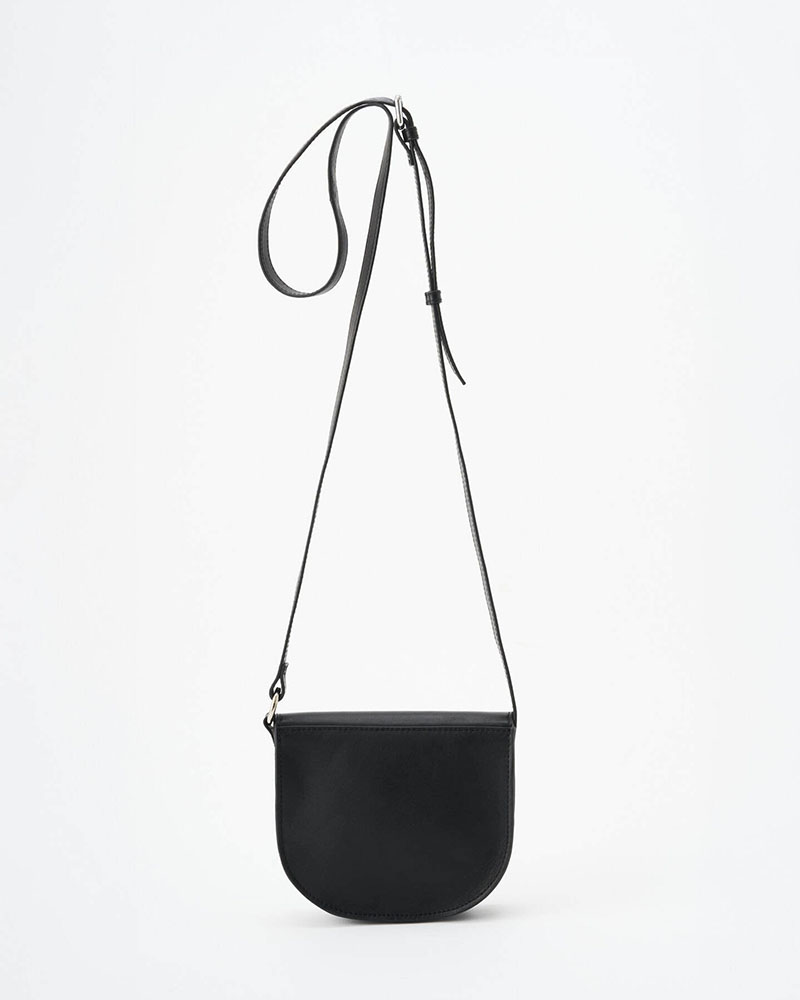 MINI FLAP SHOULDER BAG -BLACK-