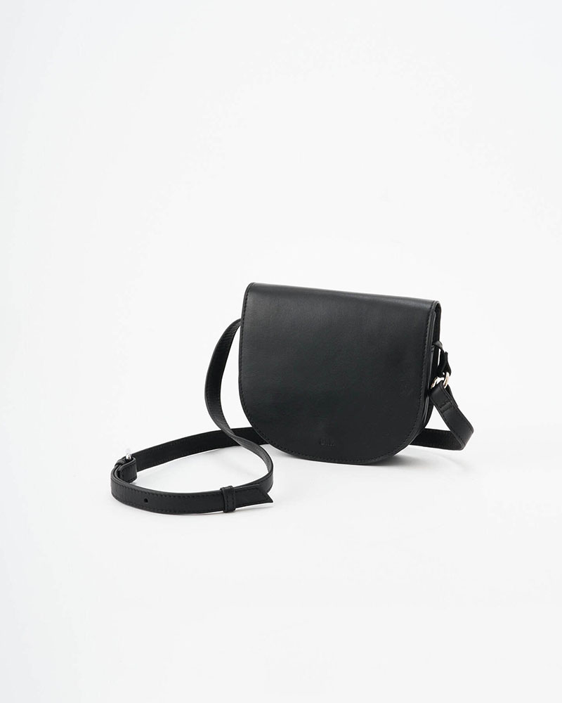 MINI FLAP SHOULDER BAG -BLACK-