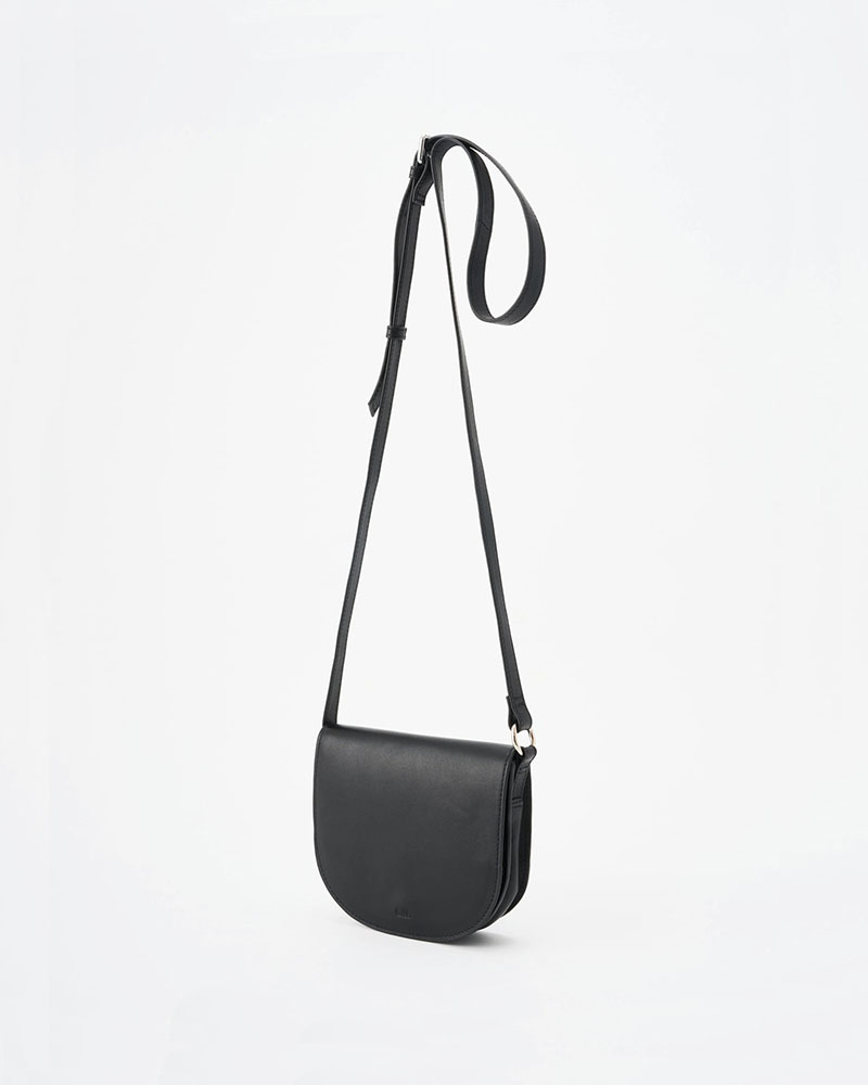 MINI FLAP SHOULDER BAG -BLACK-