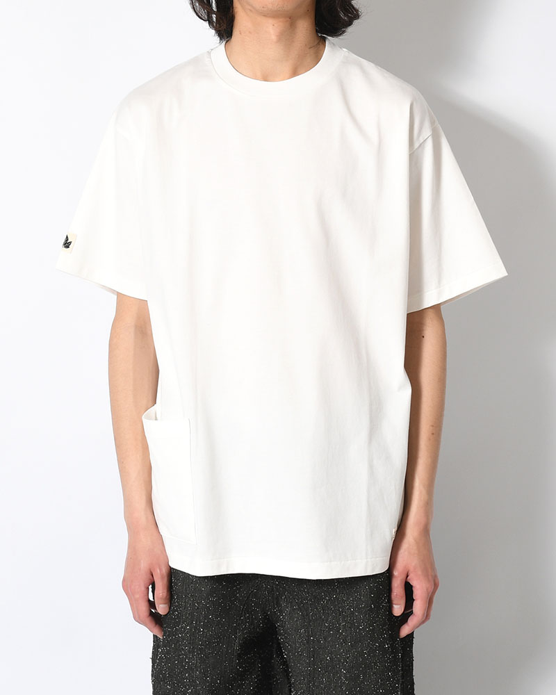 ORGANIC COTTON CHILL POCKET TEE -WHITE-