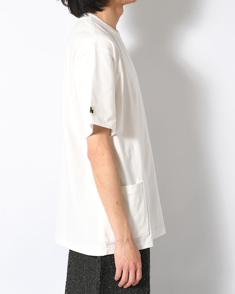 ORGANIC COTTON CHILL POCKET TEE -WHITE-