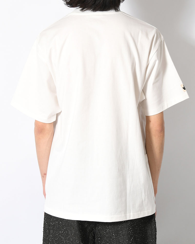 ORGANIC COTTON CHILL POCKET TEE -WHITE-