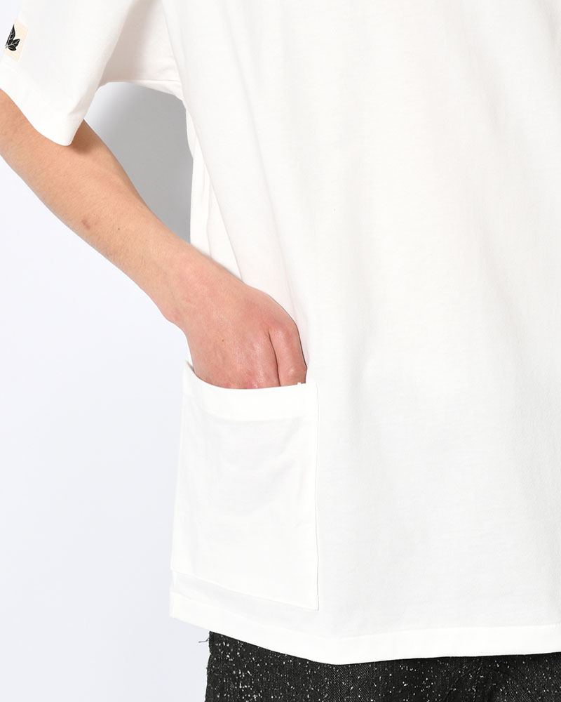 ORGANIC COTTON CHILL POCKET TEE -WHITE-