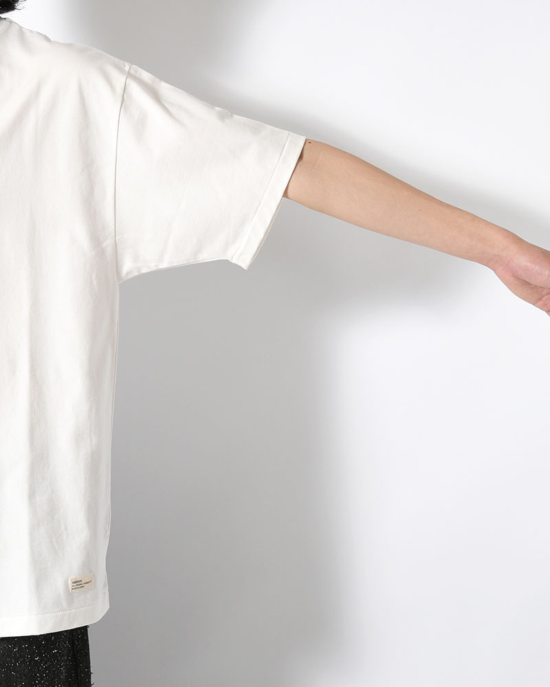 ORGANIC COTTON CHILL POCKET TEE -WHITE-